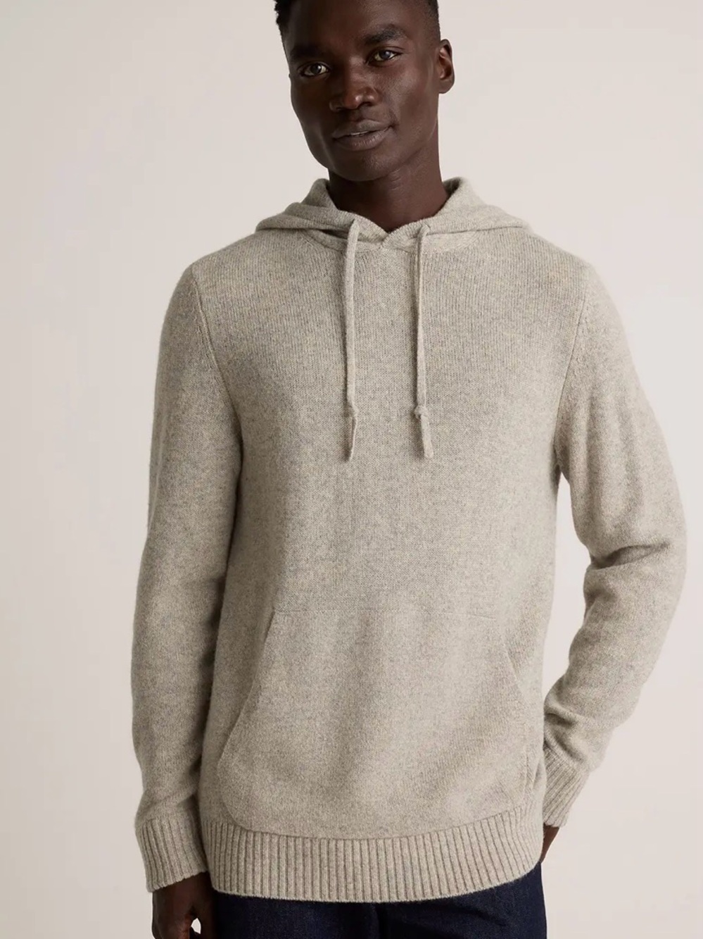 Quince Light Gray 100% Yak Wool Pullover Hoodie Size Small